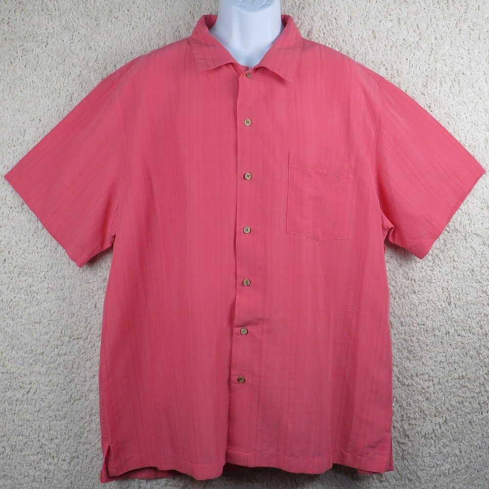 Covington* Men's Short Sleeve Button Down Straight Hem Chest Pocket~‎ Size XL